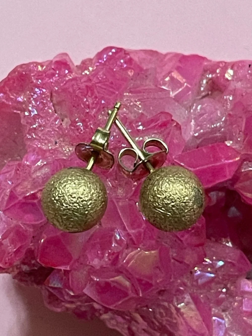 Vintage PPC 14K Gold Filled Ball Stud Pierced Earrings #9619